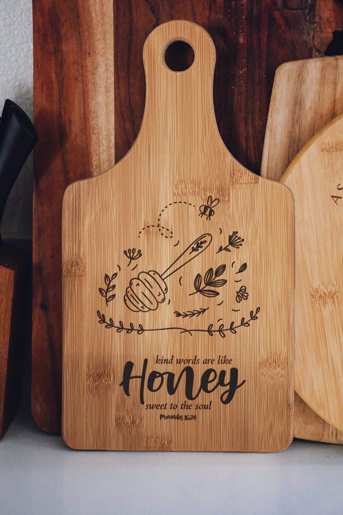 Kind Words are like Honey Tall Cutting Board
