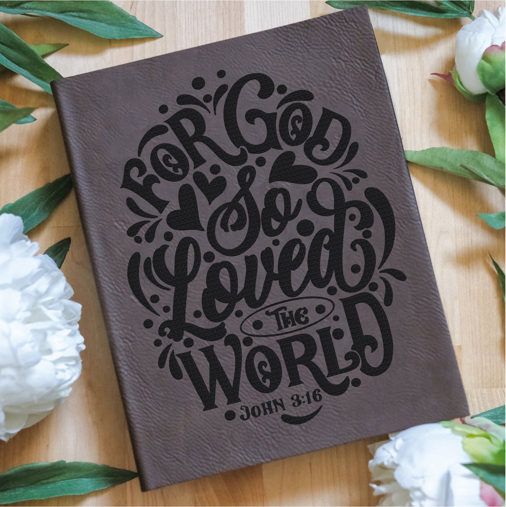 For God So Loved the World Engraved Bible