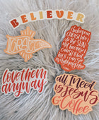 Neutral Sticker Collection (5 pack) - Bibles and Coffee
