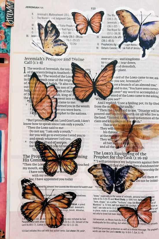 Boho Butterflies Journaling Sticker Pack (20ct)