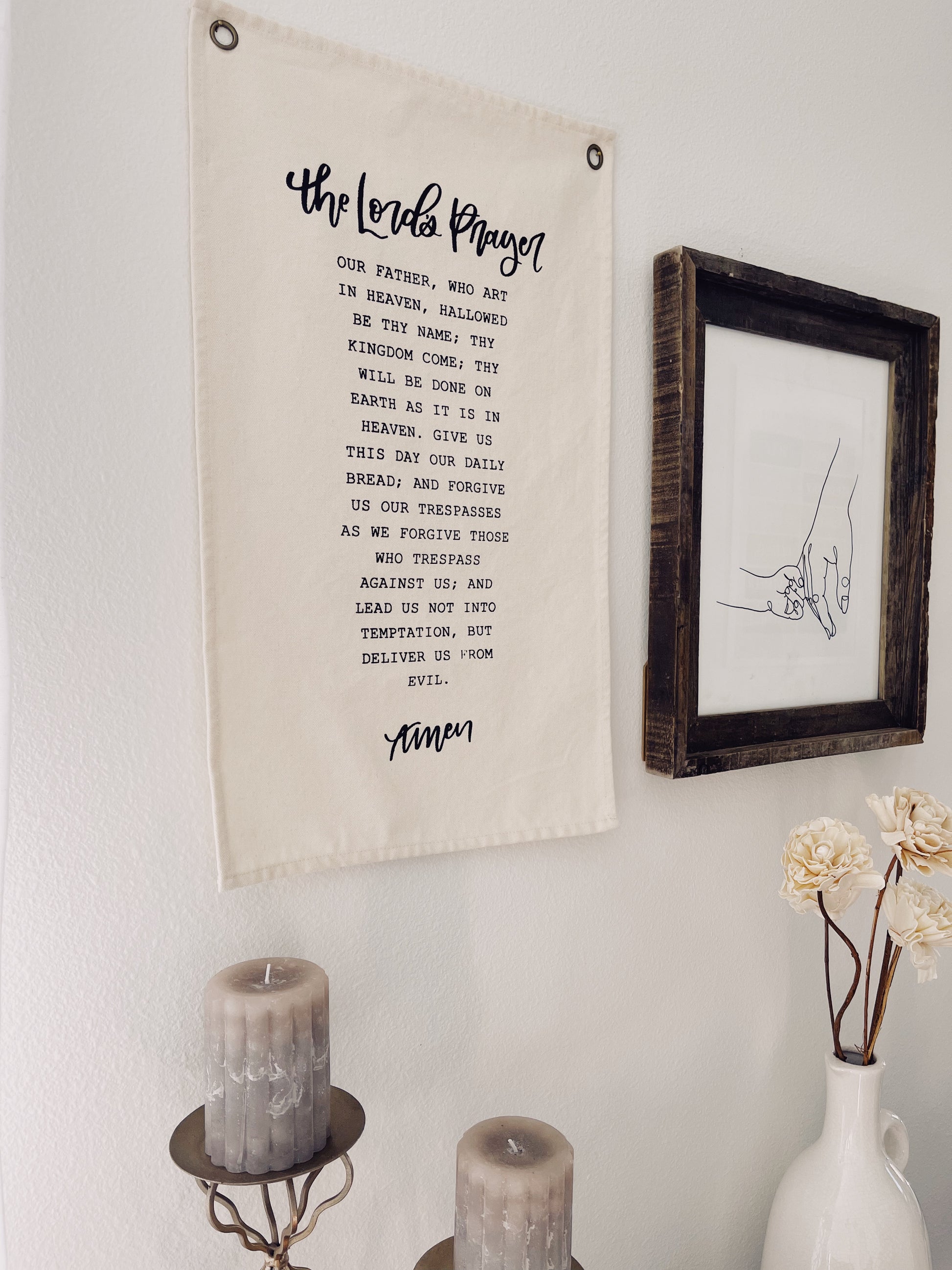 The Lords Prayer Canvas Banner