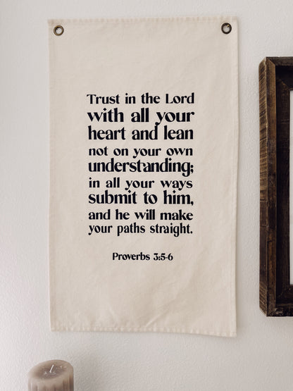 Trust in the Lord Canvas Banner