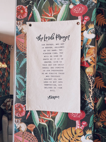 The Lords Prayer Canvas Banner