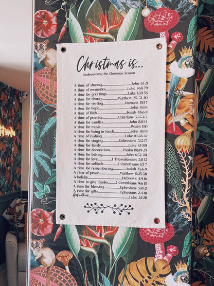 Rediscovering the Christmas Season Canvas Banner