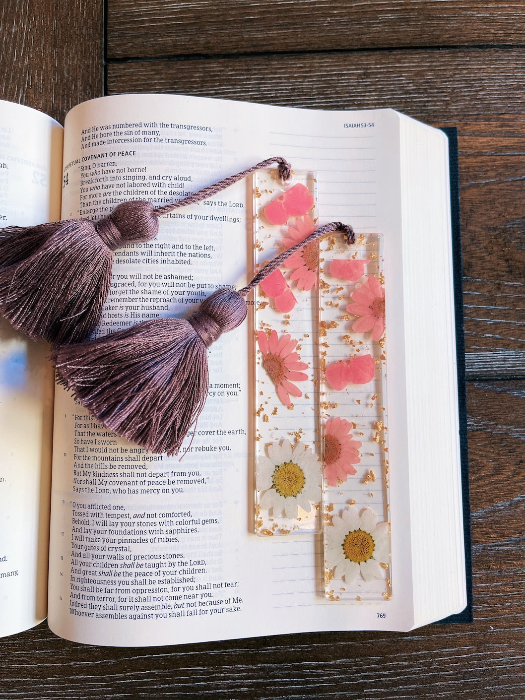 Full Blooms Acrylic Bookmark