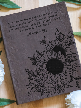 Jeremiah 29:11 Sunflower Engraved Bible