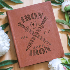 Iron Sharpens Iron Engraved Bible