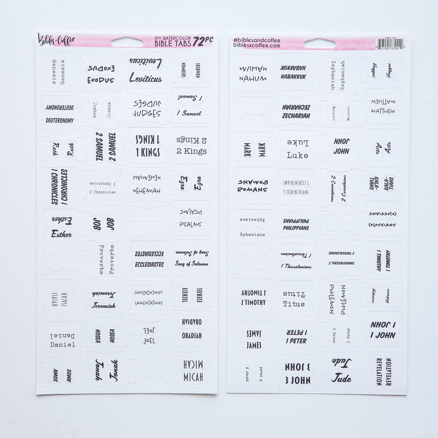 DIY Bible Tabs (w/ 8 Piece Watercolor Set) - Bibles and Coffee