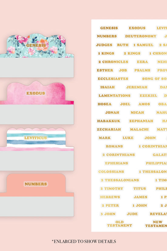 Floral - Repositionable Tabs Set