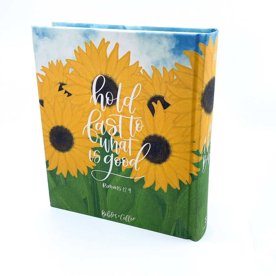 Custom painted good Bible| Cowprint Sunflower Bible| Paperback