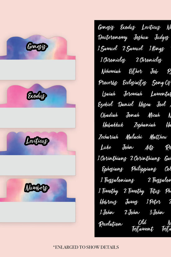 Tie Dye - Repositionable Tabs Set