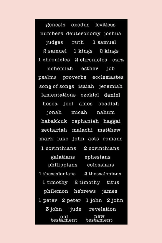 Typewriter Books of the Bible Sticker Pack